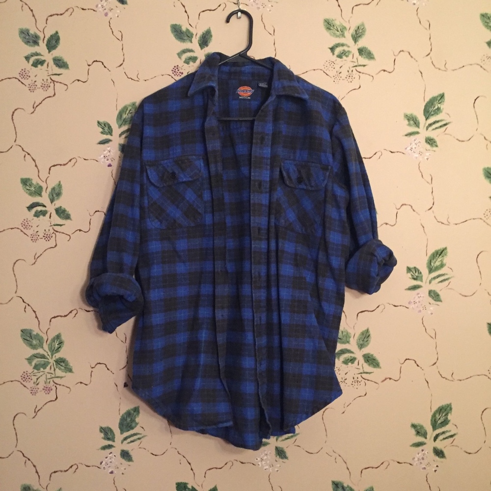 Men's Blue Dickies Flannel Shirt